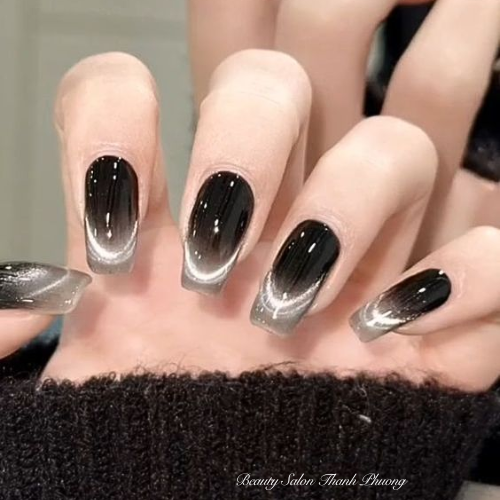 nail mắt mèo màu đen 