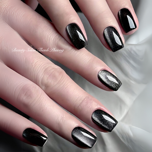 nail mắt mèo màu đen 