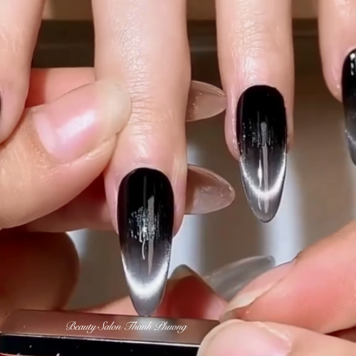 nail mắt mèo màu đen 