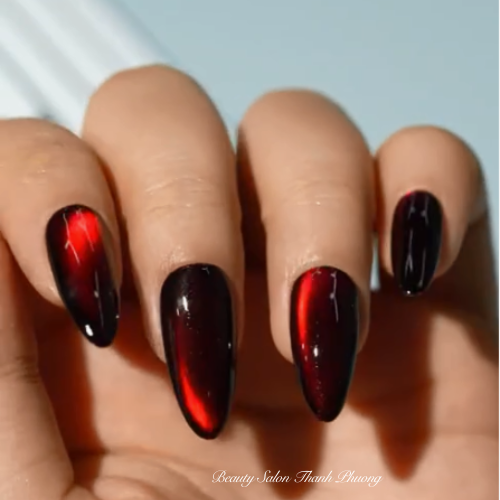 nail mắt mèo màu đen 