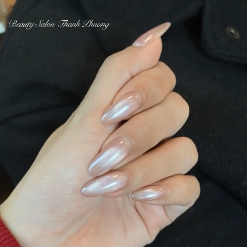 nail tráng gương nail mắt mèo 