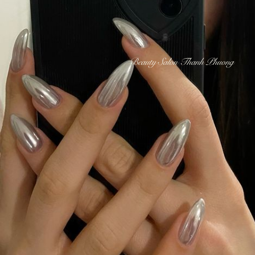 nail tráng gương bạc